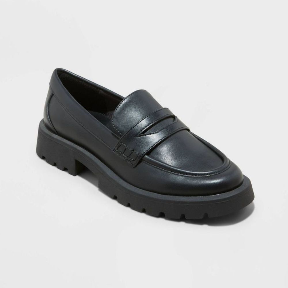 Women's Archie Loafer Flats - A New Day Black 7.5